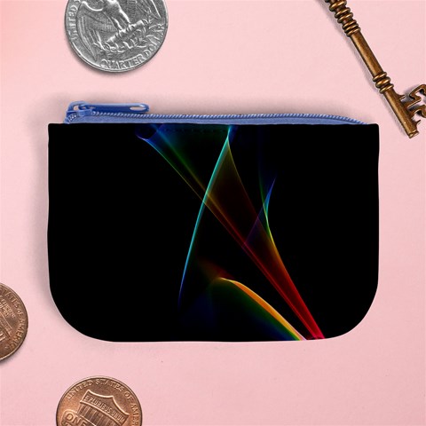 Abstract Rainbow Lily, Colorful Mystical Flower  Coin Change Purse from ArtsNow.com Front