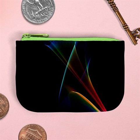 Abstract Rainbow Lily, Colorful Mystical Flower  Coin Change Purse from ArtsNow.com Front