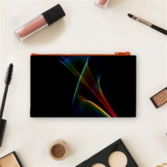 Abstract Rainbow Lily, Colorful Mystical Flower  Cosmetic Bag (Small) from ArtsNow.com Back