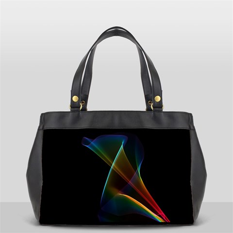 Abstract Rainbow Lily, Colorful Mystical Flower  Oversize Office Handbag (One Side) from ArtsNow.com Front