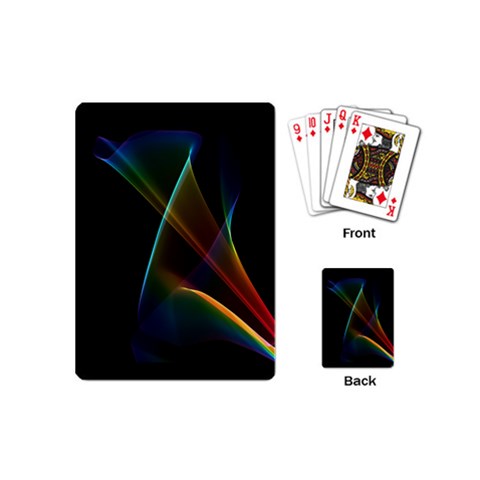 Abstract Rainbow Lily, Colorful Mystical Flower  Playing Cards (Mini) from ArtsNow.com Back