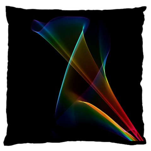 Abstract Rainbow Lily, Colorful Mystical Flower  Large Cushion Case (Single Sided)  from ArtsNow.com Front