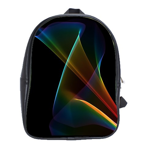 Abstract Rainbow Lily, Colorful Mystical Flower  School Bag (XL) from ArtsNow.com Front