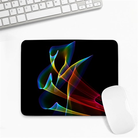 Peacock Symphony, Abstract Rainbow Music Small Mouse Pad (Rectangle) from ArtsNow.com Front