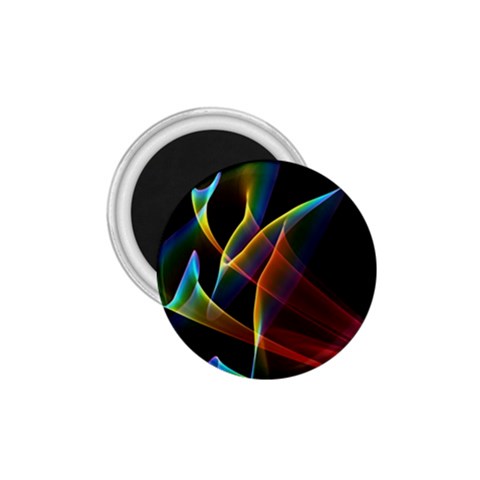 Peacock Symphony, Abstract Rainbow Music 1.75  Button Magnet from ArtsNow.com Front