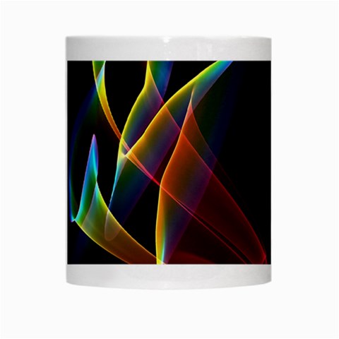 Peacock Symphony, Abstract Rainbow Music White Coffee Mug from ArtsNow.com Center