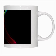 Peacock Symphony, Abstract Rainbow Music White Coffee Mug from ArtsNow.com Right