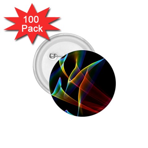 Peacock Symphony, Abstract Rainbow Music 1.75  Button (100 pack) from ArtsNow.com Front