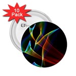 Peacock Symphony, Abstract Rainbow Music 2.25  Button (10 pack)