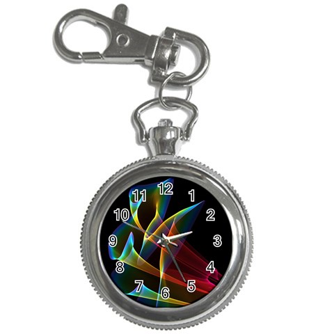 Peacock Symphony, Abstract Rainbow Music Key Chain Watch from ArtsNow.com Front