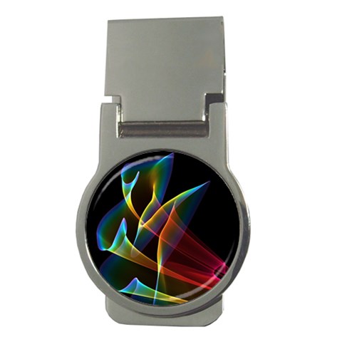 Peacock Symphony, Abstract Rainbow Music Money Clip (Round) from ArtsNow.com Front