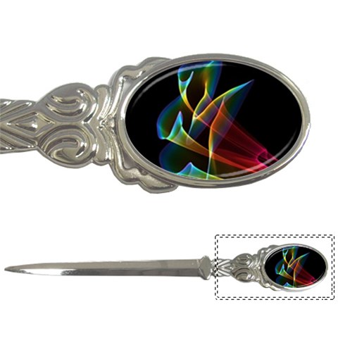 Peacock Symphony, Abstract Rainbow Music Letter Opener from ArtsNow.com Front