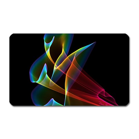 Peacock Symphony, Abstract Rainbow Music Magnet (Rectangular) from ArtsNow.com Front