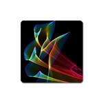 Peacock Symphony, Abstract Rainbow Music Magnet (Square)