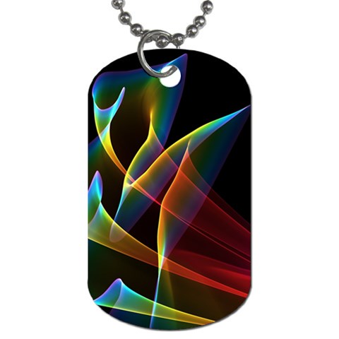 Peacock Symphony, Abstract Rainbow Music Dog Tag (One Sided) from ArtsNow.com Front