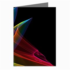 Peacock Symphony, Abstract Rainbow Music Greeting Card (8 Pack) from ArtsNow.com Left