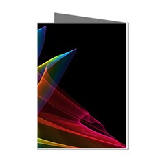 Peacock Symphony, Abstract Rainbow Music Mini Greeting Card (8 Pack) from ArtsNow.com Left