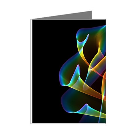 Peacock Symphony, Abstract Rainbow Music Mini Greeting Card (8 Pack) from ArtsNow.com Right