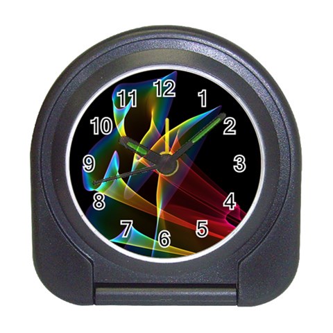 Peacock Symphony, Abstract Rainbow Music Desk Alarm Clock from ArtsNow.com Front