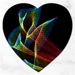 Peacock Symphony, Abstract Rainbow Music Jigsaw Puzzle (Heart)