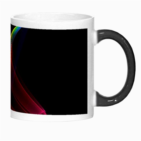 Peacock Symphony, Abstract Rainbow Music Morph Mug from ArtsNow.com Right