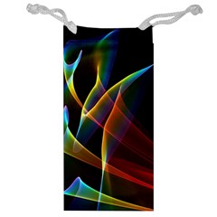 Peacock Symphony, Abstract Rainbow Music Jewelry Bag from ArtsNow.com Front