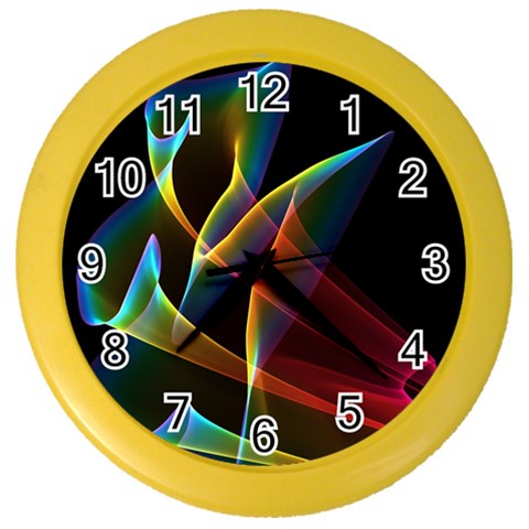 Peacock Symphony, Abstract Rainbow Music Wall Clock (Color) from ArtsNow.com Front