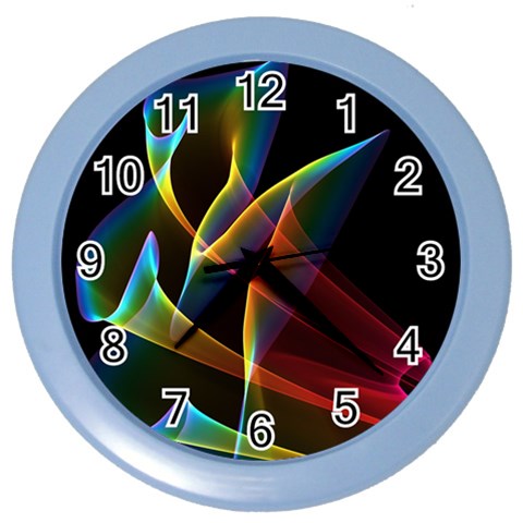 Peacock Symphony, Abstract Rainbow Music Wall Clock (Color) from ArtsNow.com Front