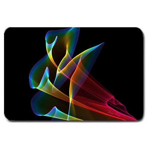 Peacock Symphony, Abstract Rainbow Music Large Door Mat from ArtsNow.com 30 x20  Door Mat