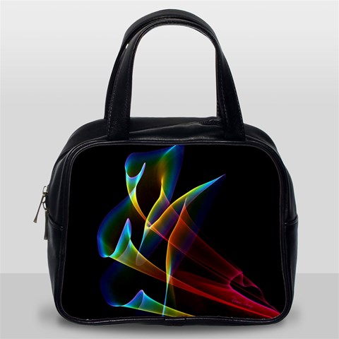 Peacock Symphony, Abstract Rainbow Music Classic Handbag (One Side) from ArtsNow.com Front