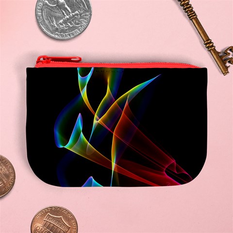 Peacock Symphony, Abstract Rainbow Music Coin Change Purse from ArtsNow.com Front