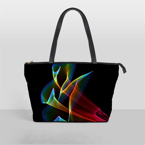 Peacock Symphony, Abstract Rainbow Music Large Shoulder Bag from ArtsNow.com Front