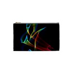 Peacock Symphony, Abstract Rainbow Music Cosmetic Bag (Small)