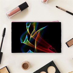 Peacock Symphony, Abstract Rainbow Music Cosmetic Bag (Medium) from ArtsNow.com Back