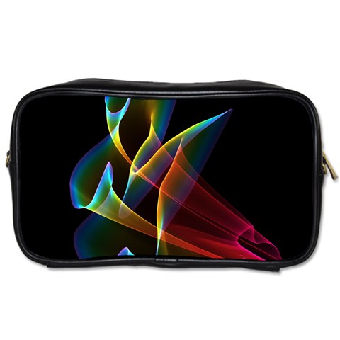 Peacock Symphony, Abstract Rainbow Music Travel Toiletry Bag (Two Sides) from ArtsNow.com Front