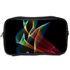 Peacock Symphony, Abstract Rainbow Music Travel Toiletry Bag (Two Sides) from ArtsNow.com Back