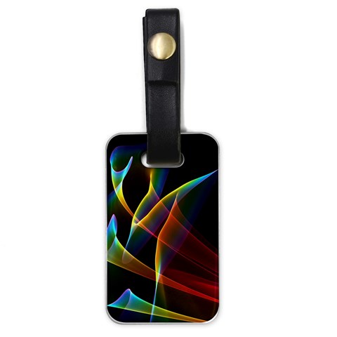 Peacock Symphony, Abstract Rainbow Music Luggage Tag (One Side) from ArtsNow.com Front