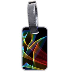 Peacock Symphony, Abstract Rainbow Music Luggage Tag (Two Sides) from ArtsNow.com Front