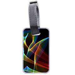 Peacock Symphony, Abstract Rainbow Music Luggage Tag (Two Sides) from ArtsNow.com Back