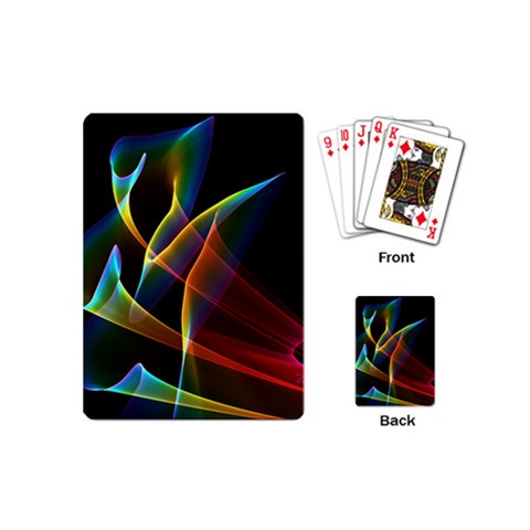 Peacock Symphony, Abstract Rainbow Music Playing Cards (Mini) from ArtsNow.com Back