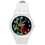 Peacock Symphony, Abstract Rainbow Music Plastic Sport Watch (Medium)