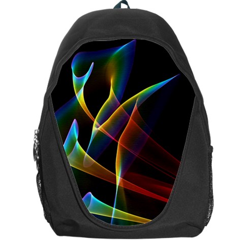 Peacock Symphony, Abstract Rainbow Music Backpack Bag from ArtsNow.com Front