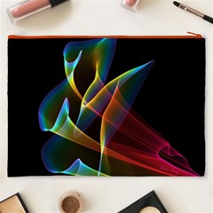 Peacock Symphony, Abstract Rainbow Music Cosmetic Bag (XXXL) from ArtsNow.com Back