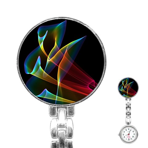 Peacock Symphony, Abstract Rainbow Music Stainless Steel Nurses Watch from ArtsNow.com Front