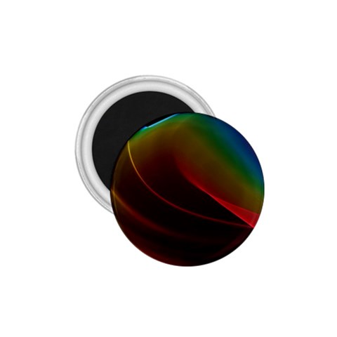 Liquid Rainbow, Abstract Wave Of Cosmic Energy  1.75  Button Magnet from ArtsNow.com Front