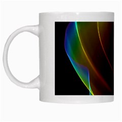 Liquid Rainbow, Abstract Wave Of Cosmic Energy  White Coffee Mug from ArtsNow.com Left