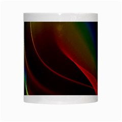 Liquid Rainbow, Abstract Wave Of Cosmic Energy  White Coffee Mug from ArtsNow.com Center