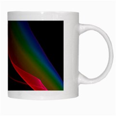 Liquid Rainbow, Abstract Wave Of Cosmic Energy  White Coffee Mug from ArtsNow.com Right