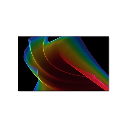 Liquid Rainbow, Abstract Wave Of Cosmic Energy  Sticker (Rectangle) from ArtsNow.com Front