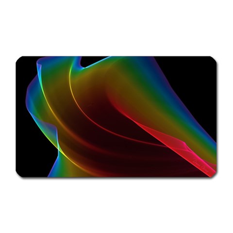 Liquid Rainbow, Abstract Wave Of Cosmic Energy  Magnet (Rectangular) from ArtsNow.com Front